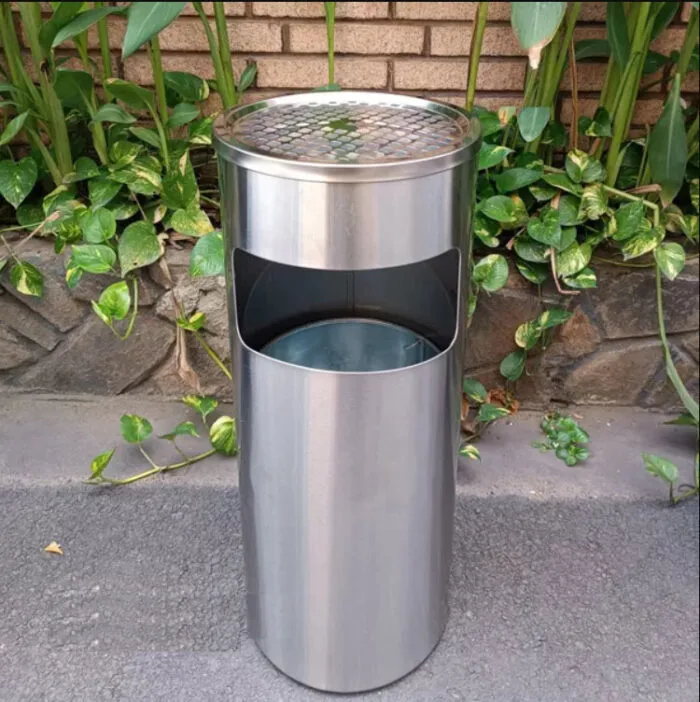 Thùng Rác Inox Gạt Tàn