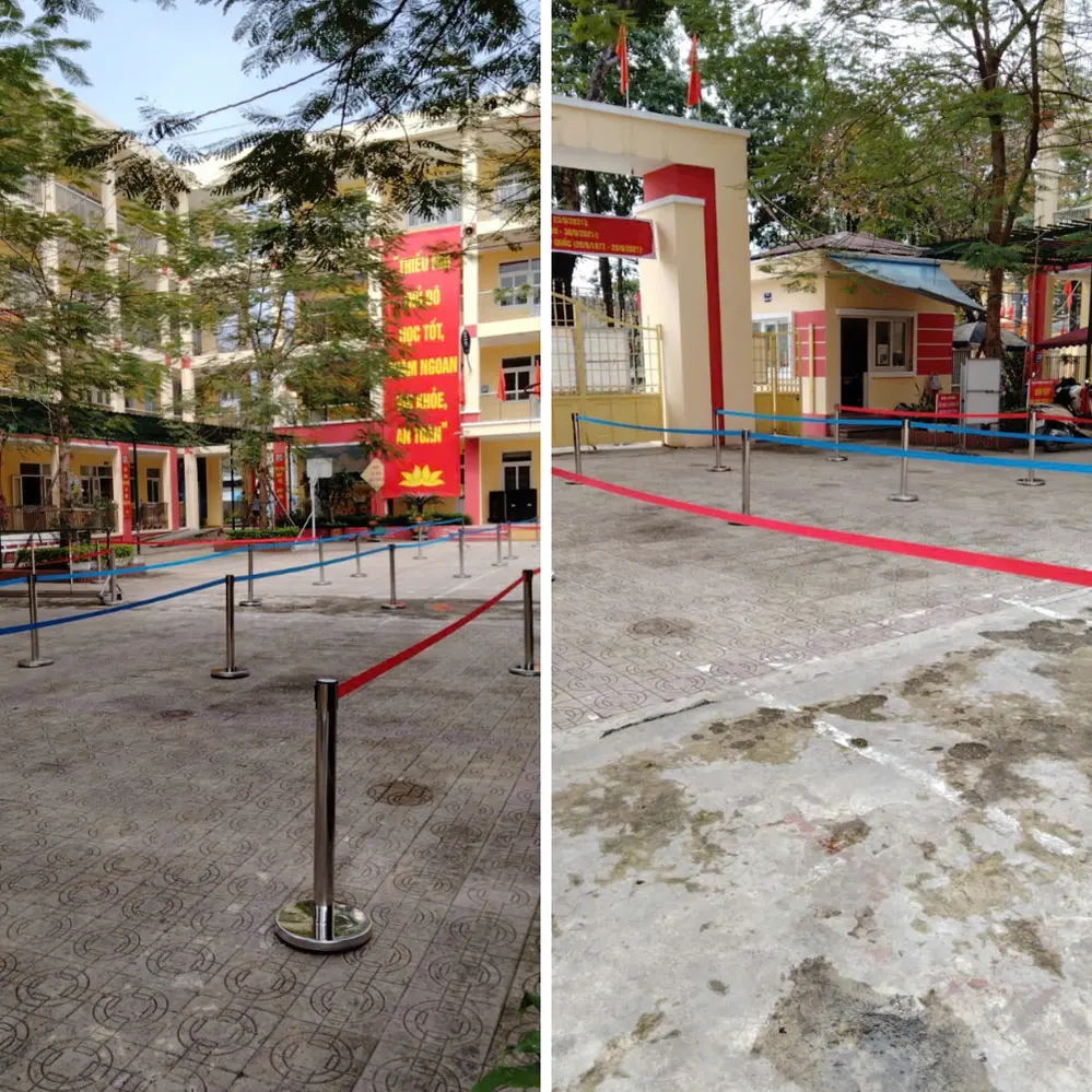 Cột phân làn lối đi inox – Phân luồng hiệu quả, bền đẹp