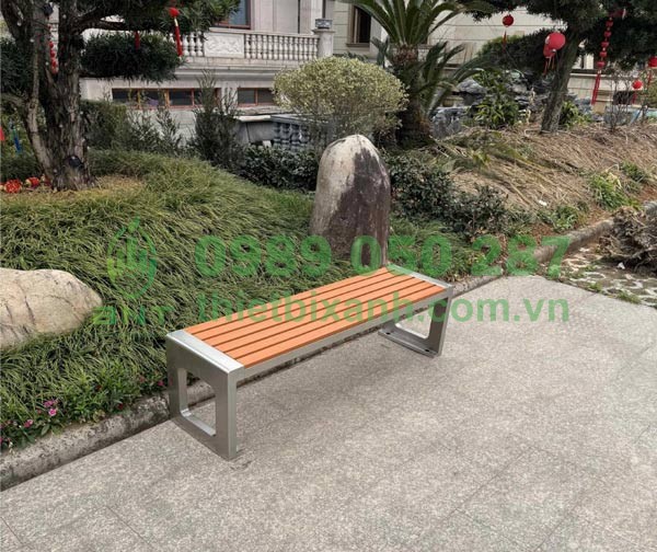 Khung inox cao cấp giúp ghế chống gỉ sét tôt, rất thích hợp sử dung ngoài trời
