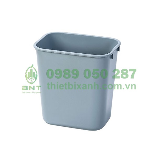 Sọt rác nhựa 15l không nắp màu ghi