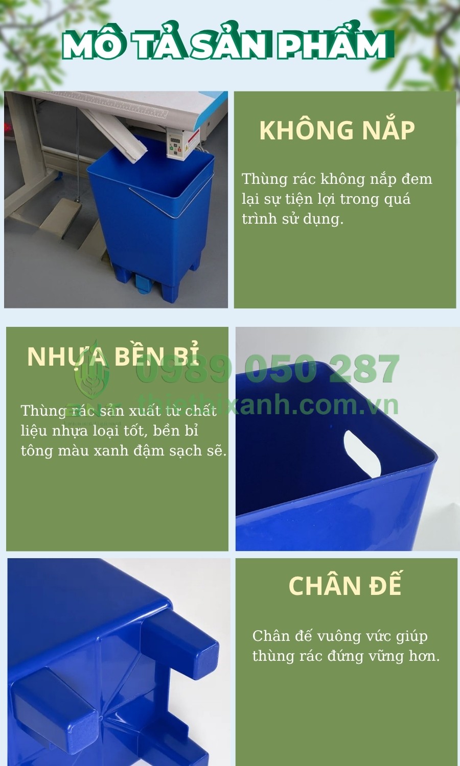 Hình ảnh mô tả đặc điểm thùng đựng vải vụn máy may