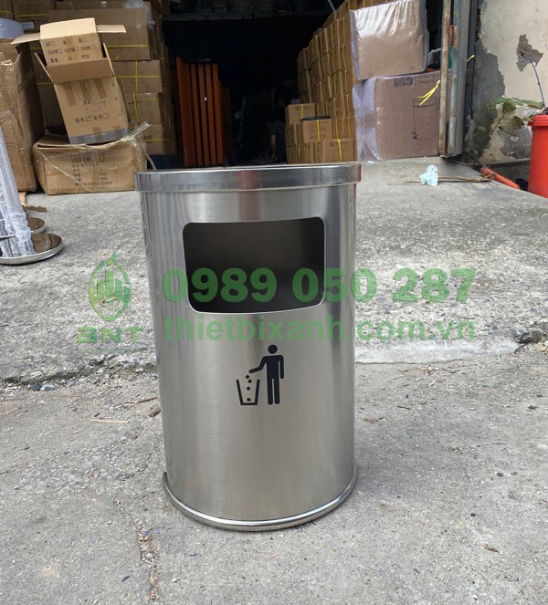 thùng rác inox bán nguyệt