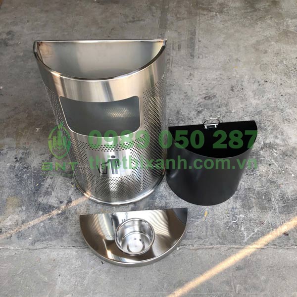 Các bộ phận của thùng rác bán nguyệt