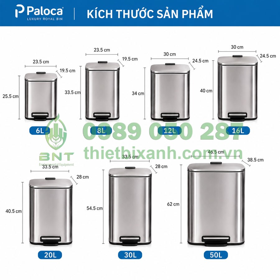 Hình ảnh mô tả dung tích và kích thước sản phẩm