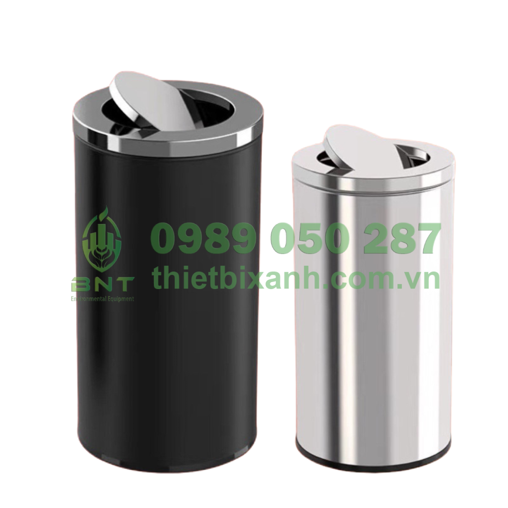 Thùng rác inox nắp bập bênh – thiết kế hiện đại