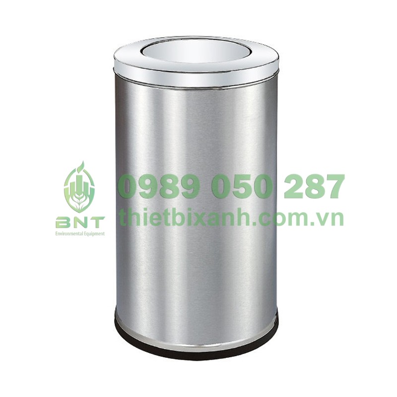 Thùng rác inox nắp lật tròn nhiều dung tích