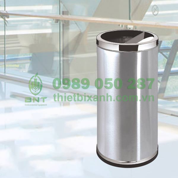 Thùng rác tròn có gạt tàn Ø30