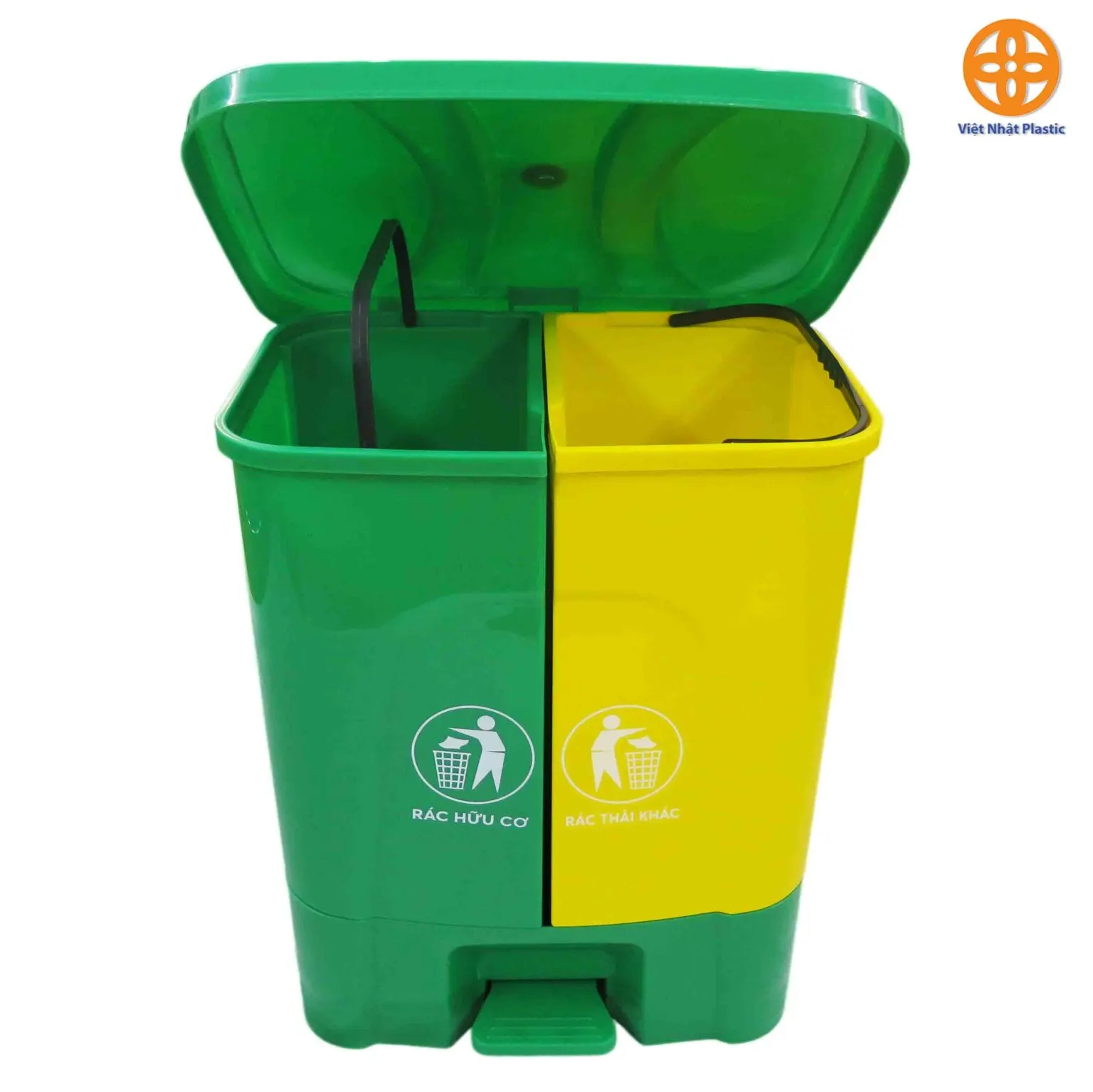 Thùng Rác Nhựa 2 Ngăn – Phân Loại Rác Hiệu Quả, Tiện Dụng