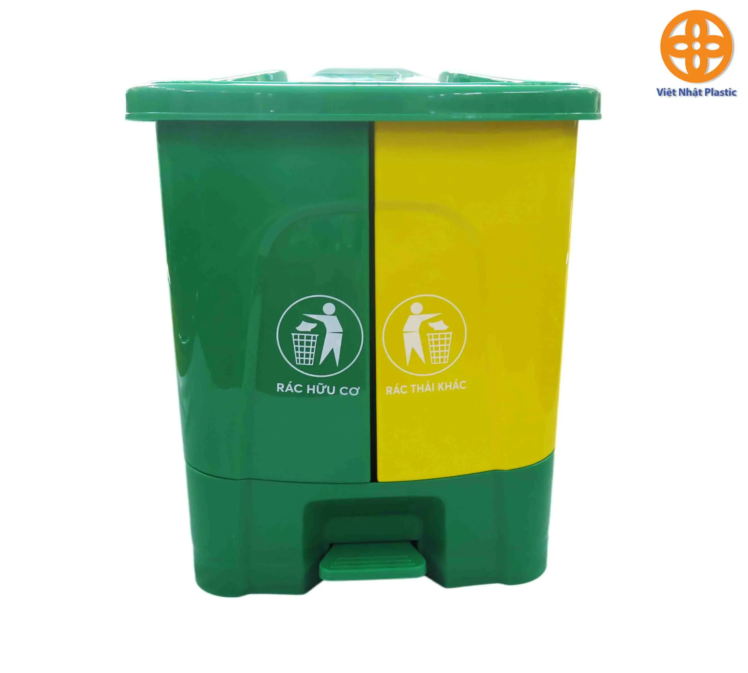 Thùng Rác Nhựa 2 Ngăn – Phân Loại Rác Hiệu Quả, Tiện Dụng