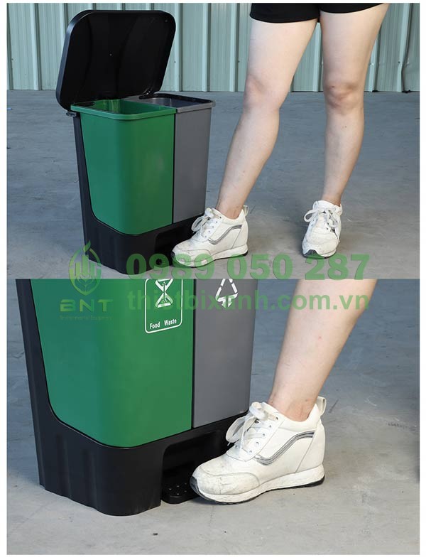 Đạp chân để mở nắp dễ dàng, tiện dụng