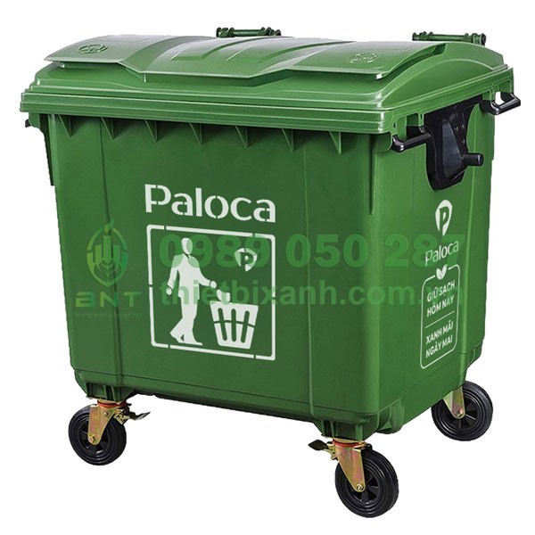 Thùng rác nhựa HDPE 1100L Paloca