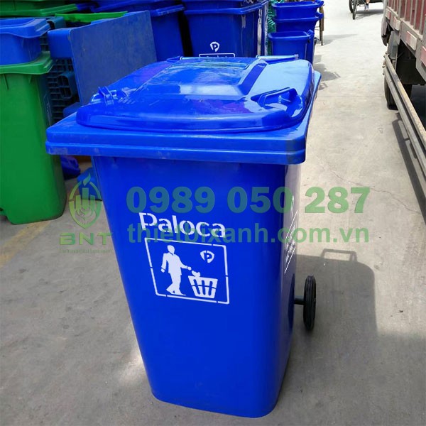 Thùng rác nhựa 240 màu xanh dương
