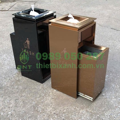 Thùng rác có 3 loại màu sắc để lựa chọn tùy theo không gian sử dụng