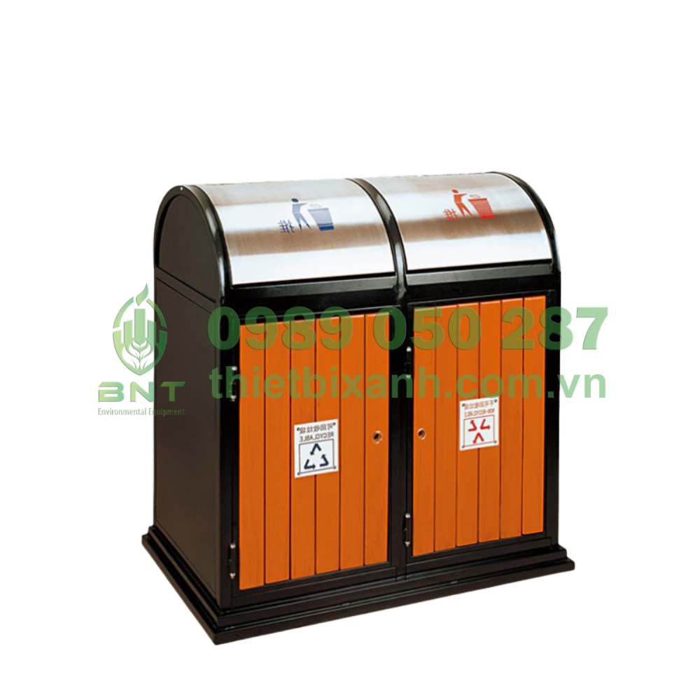 Thùng rác thép sơn tĩnh điện – Bền đẹp, sang trọng, giá tốt