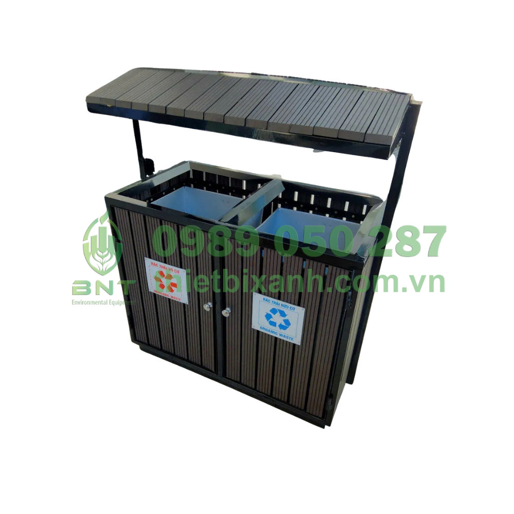 Thùng Rác 2 Ngăn Inox – Bền Đẹp, Chống Gỉ, Phù Hợp Mọi Không Gian