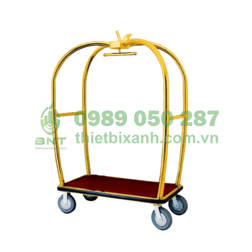 Xe Đẩy Inox Vàng Cao Cấp – Đẳng Cấp, Bền Đẹp, Dễ Sử Dụng